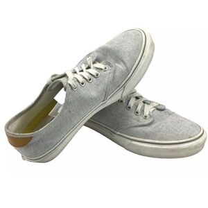 Vans Sneakers Womens Light Grey LaceUp LowTop Rubber Sole Casual Comfort Size 9